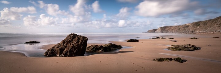 Watergate Bay Beach Cornwall South west coast path England