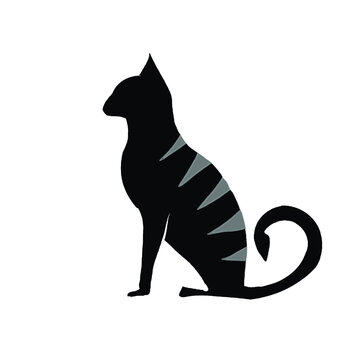 Illustrator Vector Graphic Of Black Cat,perfect For Pet,icon Pet Shop,etc.