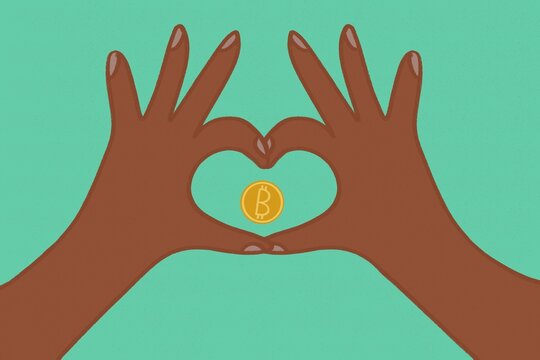 Heart shaped hands with money coin