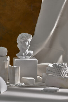 Gypsum statue of David's head