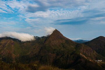 clouds over the mountains