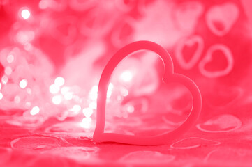 love hearts valentine abstract on pink background