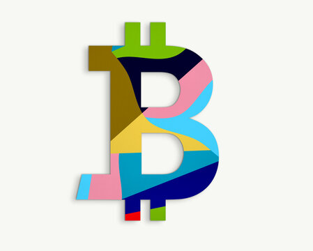 Colorful Bitcoin Symbol