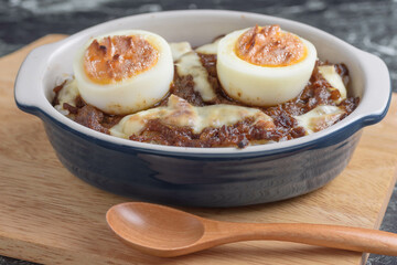 キーマカレーの焼きカレー
