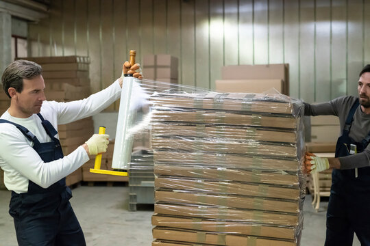 Employees at work in the warehouse