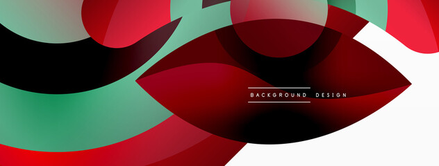 Creative geometric wallpaper. Minimal abstract background. Circle wave and round shapes composition vector illustration for wallpaper banner background or landing page