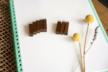 Letter stampers on paper