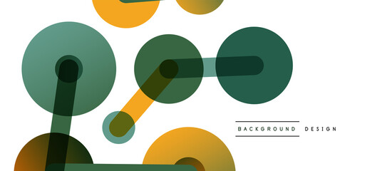 Line points connections geometric abstract background. Circles connected by lines. Trendy techno business template for wallpaper, banner, background or landing