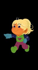 3d render illustration, Cartoon character of avenger hero