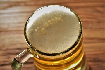 glass of beer on the table