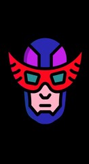 3d render illustration, Cartoon character of avenger hero