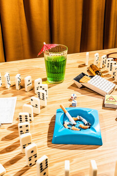 Retirement table games night/bingo, yahtzee dominos