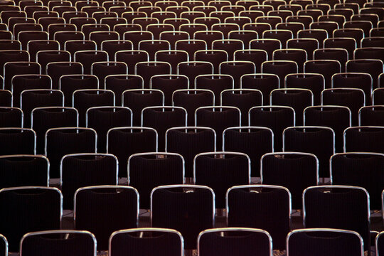 Chairs set up in many rows