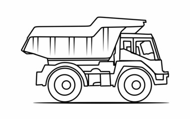 A toy truck with an outline model is great for coloring