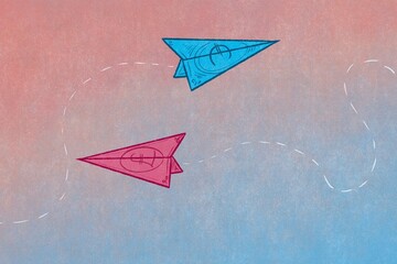 Currency exchange Pound to Euro illustration. 