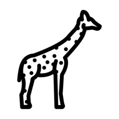 giraffe animal line icon vector. giraffe animal sign. isolated contour symbol black illustration