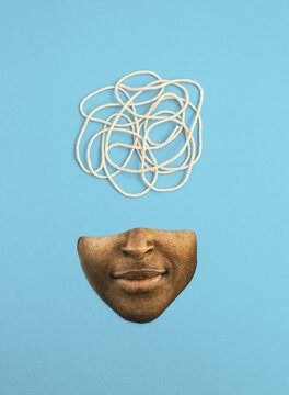 Mental confusion collage