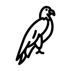 eagle bird line icon vector. eagle bird sign. isolated contour symbol black illustration