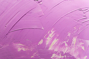 Lilac paint texture on the wall. Rough strokes of the master