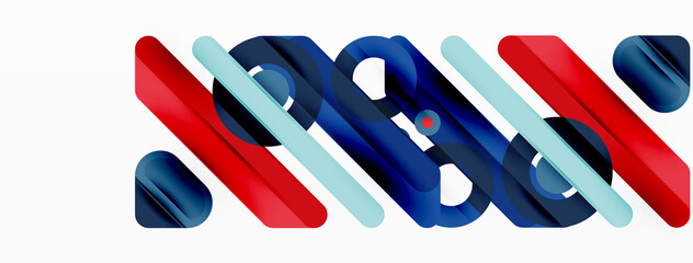 Lines geometric background. Stripes and rings composition business template for wallpaper, banner, background or landing