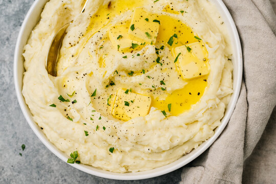 Garlic Mashed Potatoes with parsley