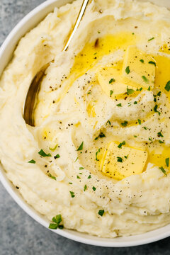 Mashed Potatoes Closeup