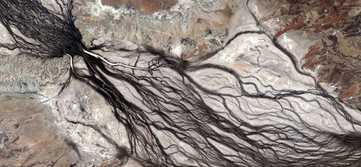 the root of life,allegory,  abstract photography of the deserts of Africa from the air. aerial view...