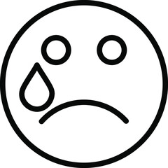 sadness Line Icon