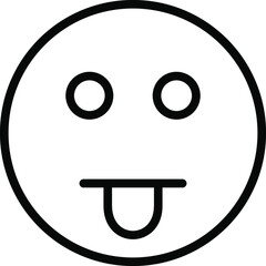 tongue out Line Icon