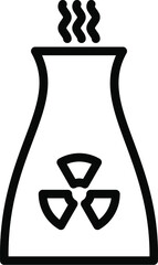 Nuclear Plant Line Icon