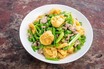 Hunan Farmhouse Fried Pork with Vegetable Oil and Tofu