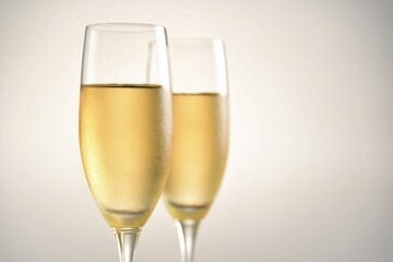 two glasses of champagne