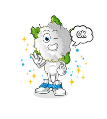 cauliflower head cartoon agree mascot. cartoon vector
