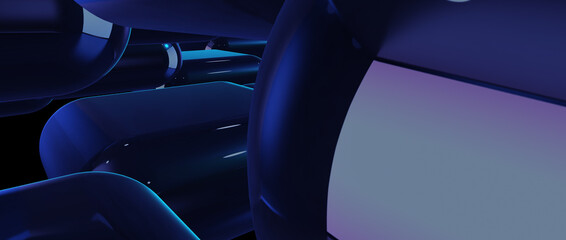 Obraz premium Business explore metaverse technology with blockchain network connecting. Smart city digital world metaverse. Cryptographic city inside metaverse.