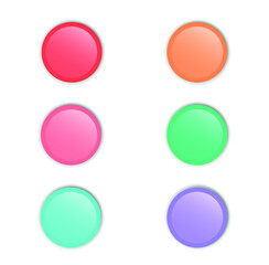 Button Web Icons in various colors