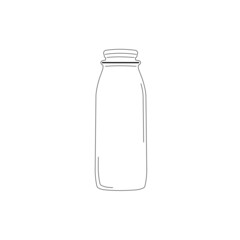 16 oz. Tall Pint Glass Milk Bottle, 48mm, icon design vector