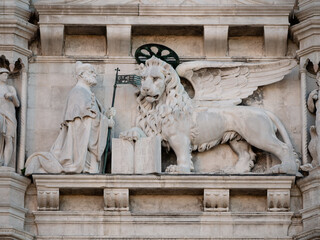 Doge Andrea Gritti Kneeling Before Lion of Saint Mark with Open Gospel Book, a Detail of the...