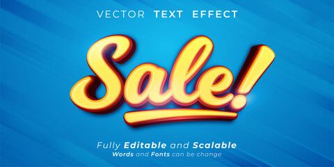Editable text effect - Sale text style concept