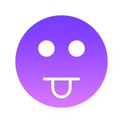 tongue out Glyph Gradient