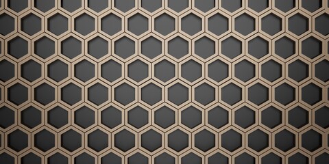 abstract hexagon background honeycomb wall technology background 3d illustration