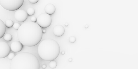 Circle abstract free floating ball Glossy geometric background 3d illustration