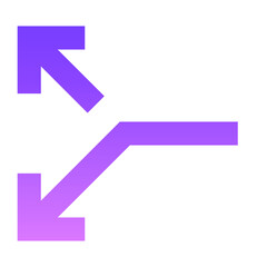 Arrow 14 Glyph Gradient