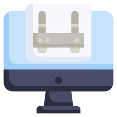 Obraz premium ROUTER flat icon,linear,outline,graphic,illustration