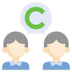 CONFLICT flat icon,linear,outline,graphic,illustration