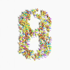 Graphic of people lined in the form of 