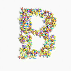 Graphic of people lined in the form of 