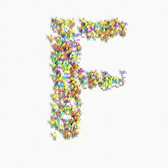 Graphic of people lined in the form of 