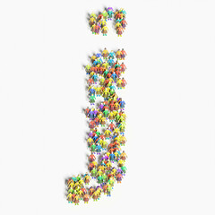 Graphic of people lined in the form of 