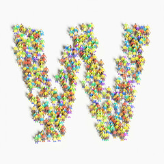 Graphic of people lined in the form of 