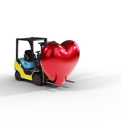 forklift cargo love heart © rahul